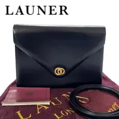 【未使用】LAUNER LONDON ロウナー　2way ショルダーバッグ　黒