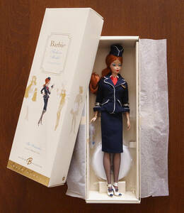 ★★★Barbie スチュワーデスバービー ファッションモデルコレクション J4256／日本限定ゴールドラベル マテル パンナム PAN AM 昭和レトロ