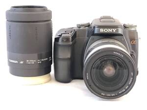 ★訳あり大特価★ ソニー SONY α100 DSLR-A100 , MINOLTA 28-80mm , TAMRON 80-210mm #5942