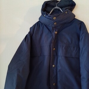 80s エディーバウアー　EddieBauer ダウンジャケット　ゴアテックス　GORETEX　ネイビー　/N8475