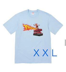 ＸＸＬ★ Supreme x Thrasher Back Tail Tee Powder Blueシュプリーム x スラッシャー バックテイル Tシャツ パウダーブルー