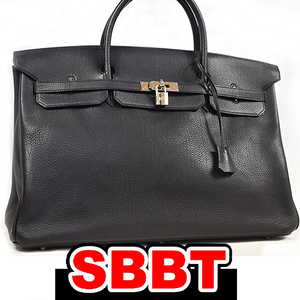 エルメス　バーキン45　黒　トゴ　S金具　□D刻印　バーキン　45 ブラック シルバー金具 Black HERMES 本物 sbbt