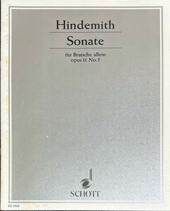 ヒンデミット ソナタ Op.11 (ヴィオラソロ)輸入楽譜 Hindemith Sonata Op.11 No.5 洋書