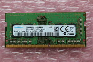 ★送料無料★SAMSUNG ノート用8GBメモリー 1Rx8 PC4-2400T-SA1-11 M471A1K43CB1-CRC 1823-07【複数あり】