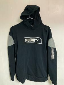 アメリカ輸入古着　2XLサイズ PUMA プーマ プルアップパーカー ブラック アメカジ オーバーサイズ