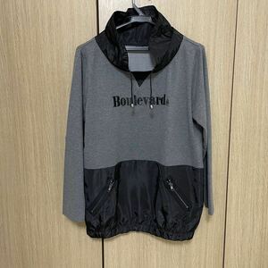 良品　大人可愛い！お洒落　スエット　ロゴ　ゆったり目　素敵　グレー黒　BOULEVARD アンコール　M〜L