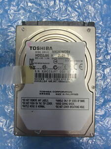 【中古】 TOSHIBA MK2576GSX 250GB/8MB 943時間使用 管理番号:C133