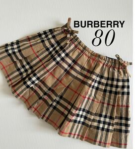 BURBERRY バーバリー プリーツスカート ノバチェック ベビー　80ミニスカート 