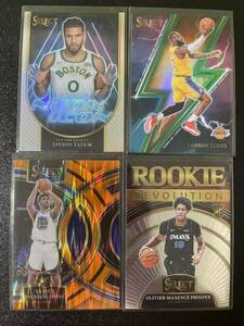 2023-24 Panini select jayson tatum lebron james silver などパラレル4枚セット　NBAカード　大活躍！　テイタム　レブロン　など