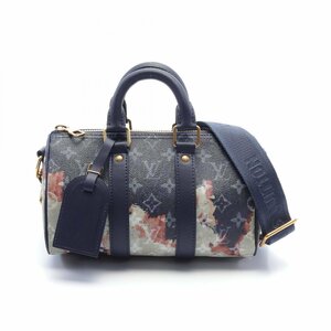 ルイ・ヴィトン キーポル バンドリエール25 モノグラムインクブルー ブランドオフ LOUIS VUITTON ハンドバッグ モノグラム・ブリーチ 中