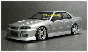 青島文化教材社 1/24 NISSAN ER34 SKYLINE 4Dr 完成品 ジャンク / アオシマ タミヤ フジミ BLITZ スカイライン 2004 D1 GP R34 GT-R