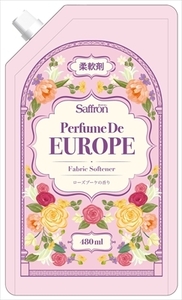 まとめ得 香りサフロン柔軟剤パフュームドヨーロッパ ローズブーケの香り480ml 柔軟剤 x [10個] /h
