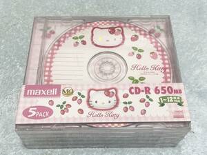 【匿名送料無料】レア新品即決【計5枚】maxell HELLO KITTY ハローキティ CD-R 650MB★日本製