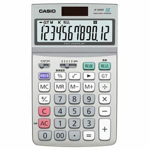 【新品】(まとめ) カシオ CASIO エコマーク付電卓 12桁 ジャストタイプ JF-120GT-N 1台 〔×10セット〕