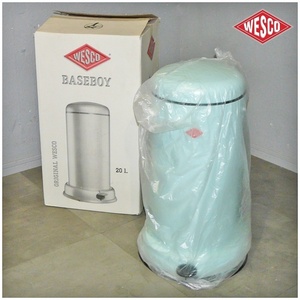 【福岡】◇新品/WESCO/134531-51/Baseboy/ペダル式ゴミ箱/20L/ミント/Φ362×H635mm【JR009】