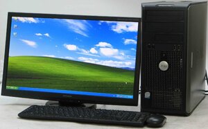 DELL Optiplex 755-E6550MT ■ 23インチ 液晶セット ■ Core2Duo-E6550/DVDROM/希少OS/動作確認済/WindowsXP デスクトップ