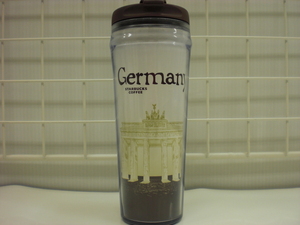 ○スタバ タンブラー 海外 ドイツ Germany Deutschland 12oz 35L 茶 2009 ご当地 限定 スターバックス 新品 未使用品