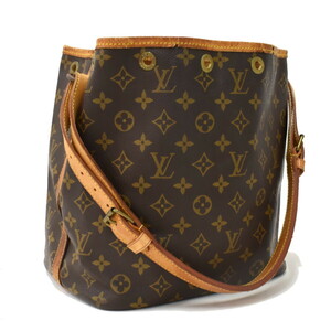 1円 ◆良品 LOUIS VUITTON ルイヴィトン ショルダーバッグ プチノエ M42226 モノグラム キャンバス ブラウン◆E.Cslo.zE-27