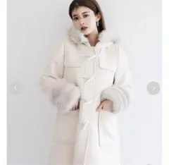 スナイデル snidel FAUX FUR ダッフルコート 馬場ふみか 0サイズ