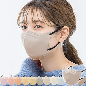 [] 5Dマスク【夏用マスク・3層薄型】マスク 3Dマスク20枚 (10枚×２パック）【適格請求書発行事業者】バイカラーマスク 立