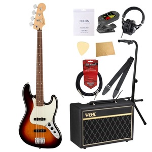 エレキベース 入門セット フェンダー ジャズべ Player Jazz Bass PF 3TS VOXアンプ付き 10点セット Fender ベース 初心者セット