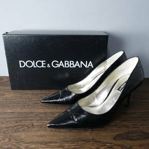 DOLCE&GABBANA/ドルチェ＆ガッバーナ/38.5/イタリア製/ハイヒールパンプス/ブラック/黒/レディース/靴/シューズ/ドルガバ