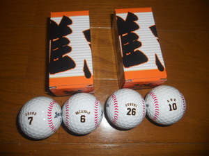 ★東京 読売 巨人軍 YOMIURI GIANTS 雄志 GOLF ゴルフボール ダンロップ SRIXON ４個★ 