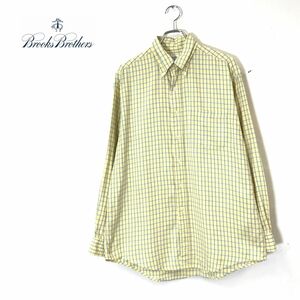 1N1260-D◆old◆ BrooksBrothers ブルックスブラザーズ 長袖シャツ BDボタンダウン トップス ◆ sizeM イエロー コットン100 古着