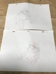 大判 原画 宇宙戦艦ヤマト 劇場版サイズ 古代進 島大介 松本零士 アニメーション 直筆 セル画 動画