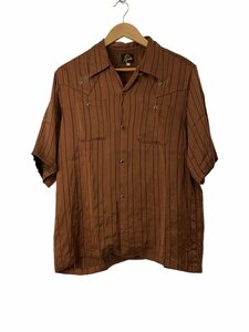 Needles◆半袖シャツ/S/ポリエステル/BRW/ S/S Cowboy One-Up Shirt/0t1625