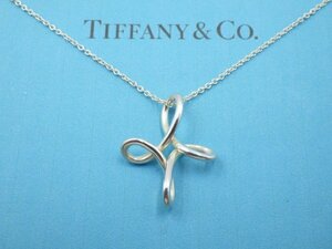 327808e【1円スタート】TIFFANY＆Co. ティファニー インフィニティクロス 925 ネックレス エルサペレッティ チェーン41.5cm