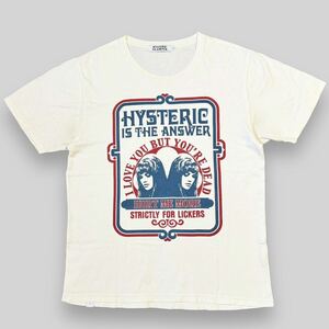 希少！ HYSTERIC GLAMOUR ヒステリックグラマー ガール プリント 半袖 Tシャツ M 白 ヒスガール 木村拓哉 キムタク ウーマン レディー TMT