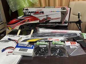 激安未墜落機★JR FORZA450EX 3S FUTABA受信機、アルミ金属サーボ、KBARジャイロ付　新品予備部品付属