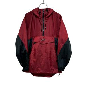 Woolrich ウールリッチ アノラックパーカー ジャケット S 赤系 メンズ アウトドア 90s ビンテージ 旧タグ アシックス 24-1106