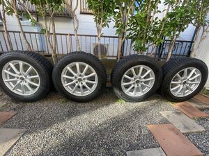 スタッドレスタイヤとホイールの4本セット。個人出品、1円スタート。235/65R17BSブリザック、ホイールBSエコフォルム。