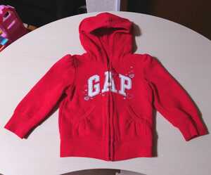 babyGAP ベビーギャップ GAPパーカー 赤 裏起毛パーカー 美品 GAP スウェットパーカー