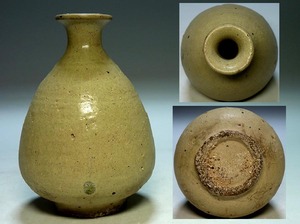 【夢たま】李朝のウブ品！李朝中期　紛青沙器　李朝お預け徳利　高さ14㎝/李氏王朝・高麗青磁・李朝美術・粉引徳利