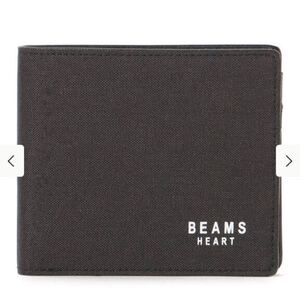 新品未使用　】BEAMS HEART / ポリエステル 杢素材 二つ折り ウォレット