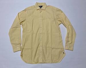 ラルフローレン 長袖シャツ 黄色 ストライプ 裾ポニー vintage ビッグポロ ドレスシャツ big polo イエロー RRL ビンテージ