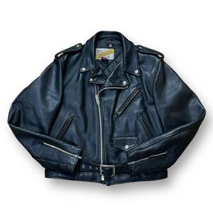 美品◎希少42 SCHOTT 2235 ライダースジャケット 618 バイカータグ ショット レザージャケット 42 XL LL キルティング 本革 ブラック 黒