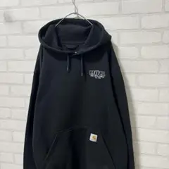 【企業コラボ】 Carhartt ロゴパーカー ブラック Lサイズ カーハート