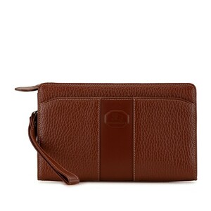 中古 バーバリー ノバチェック セカンドバッグ レザー Aランク ブラウン レディース BURBERRY【送料無料】【三田店】