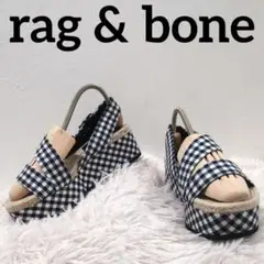 rag & bone　ラグアンドボーン　厚底　サンダル　シューズ　ブル　ホワイト