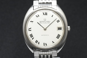 UNIVERSAL GENEVE White Shadow Date Ref:867102 ユニバーサルジュネーブ ホワイトシャドウ デイト ローマ 自動巻き ■25597