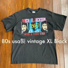 80s usa製　Michael Jackson マイケル　XL ブラック　レア