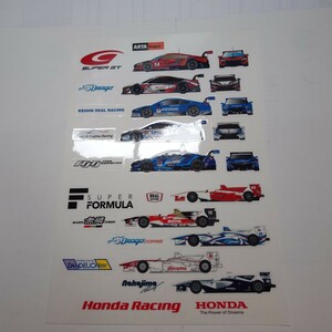 ホンダレーシング HONDA RACING SUPER GT SUPER FORMULA ステッカー GT500 NSX 約21cm×15cm レーシングカー フォーミュラカー 