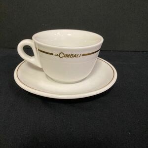 ◇◆　希少品！　LA CHIMBALI/ラ・チンバリ　【　カップ＆ソーサー　】　ロゴ入り　金縁　◆◇