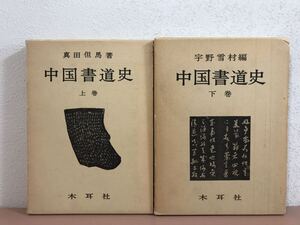 sa00◯中国書道史 上下2冊セット 真田但馬 宇野雪村/殷王朝と文字/殷王朝と文字の発展/秦帝国と文字統一/漢王朝/三国・晋・東晋/隋・唐時代