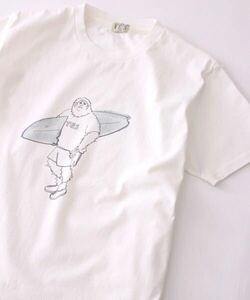 新品未使用タグ付 完売 NAVAL エンドレスサマーTheEndlessSummer TES SURF HOLIC MONKEY T-SHIRT Tシャツ白半袖ヘビーウェイト 定価5500円