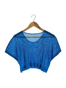 PLEATS PLEASE ISSEY MIYAKE◆メッシュプリーツカットソーTシャツ/3/ポリエステル/BLU/PP51-FK252